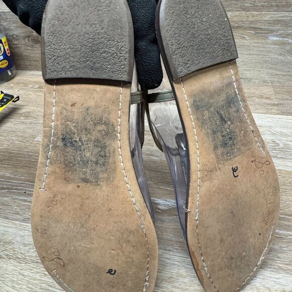 Sam Edelman Gigi Thong Tan Leather Sandals Women's Size 9 - Picture 4 of 6